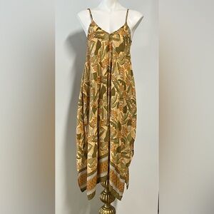 Bali Queen One Size Boho Floral Midi Dress